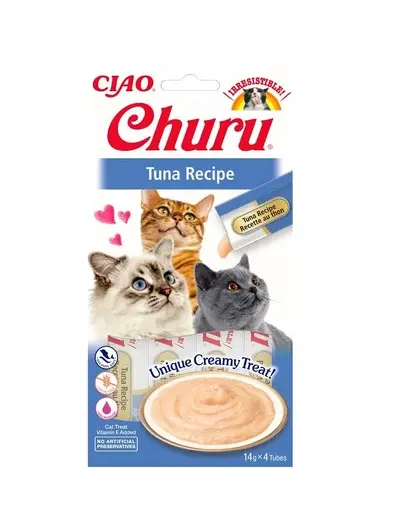 INABA Churu Cat Recompense pentru pisici, piure cu ton 56 g