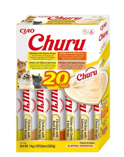 INABA Churu Variety Chicken&Beef pui si vita pentru pisici multibox 20x14 g (280 g)