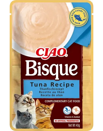 INABA CIAO Bisque hrana complementara pisici 40g cu ton