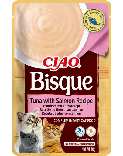 INABA CIAO Bisque plic hrana pisici ton si somon 40g