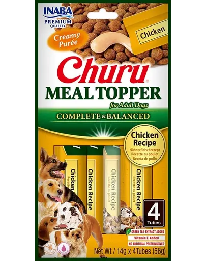 INABA Dog Meal Topper Chicken 4x14 g crema pui supliment hrana pentru caini