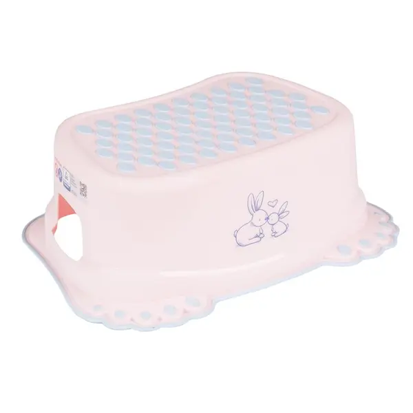 Inaltator anti-derapant pentru toaleta si chiuveta Little bunnies roz