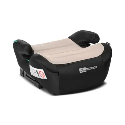 Inaltator auto pentru copii Lorelli Matador, Isofix, i-Size, 6-12 ani, 125-150 cm, 22-36Kg, certificat R129, Bej