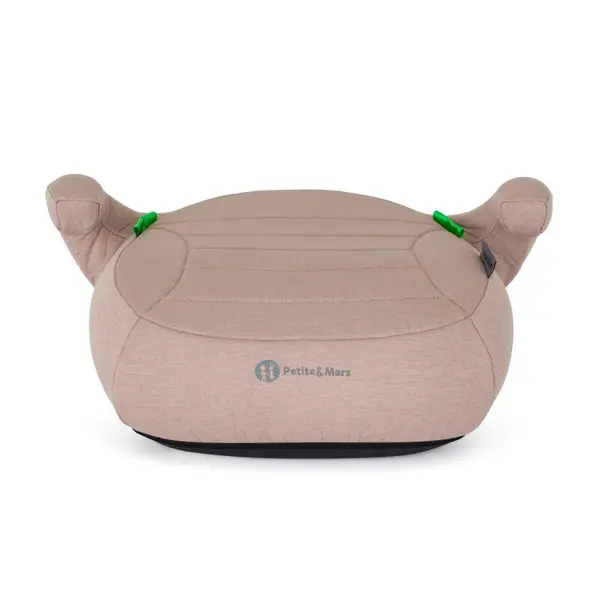 Inaltator auto pentru copii PetiteMars Zuno Bej inchis i-Size, 125-150 cm, 22-36 kg, forma ergonomica, husa detasabila