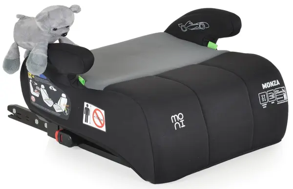 Inaltator scaun auto Moni - Monza, IsoFix, i-Size, 125-150 cm, Grey