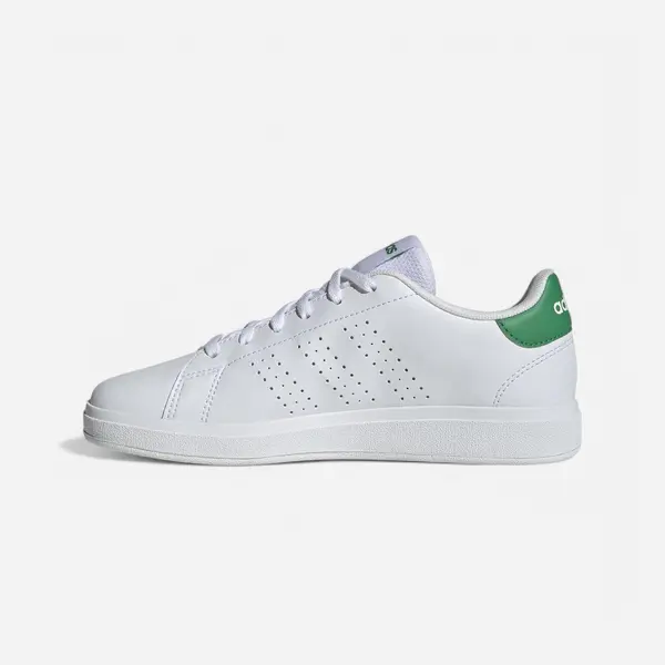 Încălțăminte cu benzi cu arici Educație fizică ADIDAS Advantage Alb-Verde Copii