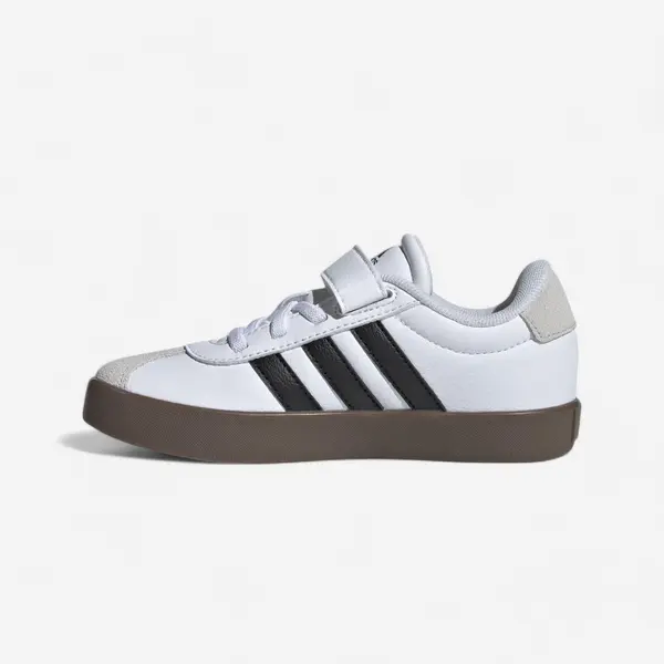 Încălțăminte Educație fizică ADIDAS VL COURT Alb-Negru-Gri Copii
