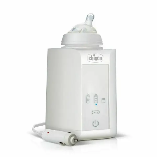 Incalzitor auto, Chicco, Portabil, Pentru biberoane, 5 moduri de utilizare, Mentine temperatuta 1 h, Alb
