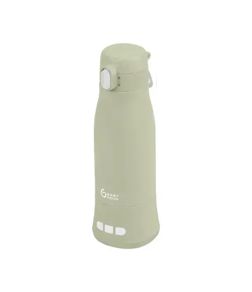 Incalzitor de biberoane Babymoov Moov & Feed, portabil, reincarcabil, 340 ml (Verde)
