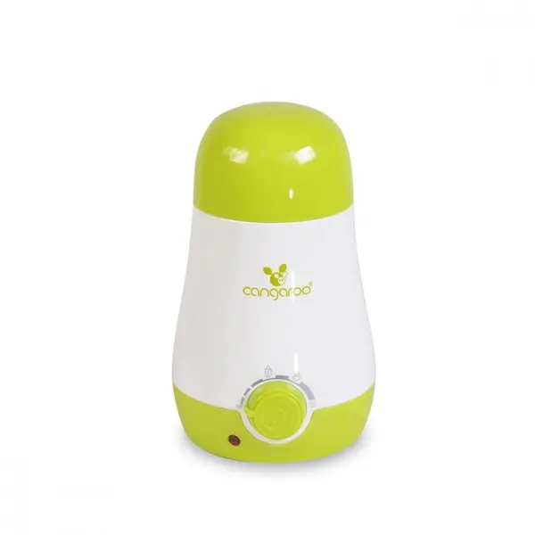 Incalzitor si sterilizator electric pentru biberoane Cangaroo BabyUno 3in1 Green,permite incalzire biberoane si borcanase,Functiioprire automata,sterilizare,incalzire,aburire fructe,legume