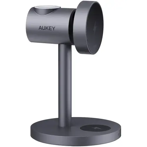 Incarcator AUKEY LC-MC311 3-in-1 desktop magnetic wireless charger, QI 2.0, 30W