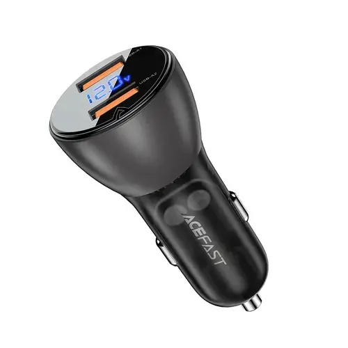 Incarcator auto AceFast B7, USB, 45W (Negru)