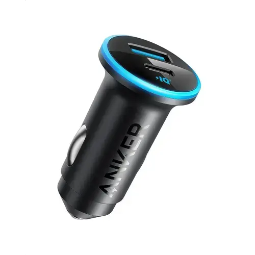 Incarcator auto Anker 323 52.5W, USB-C, USB-A, Power Delivery, PowerIQ 3.0 (Negru)