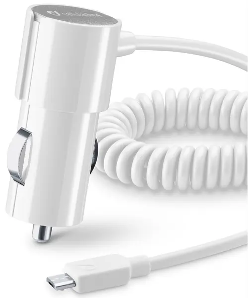 Încărcător auto Cellularline - Style Color, Micro USB, 5W, alb