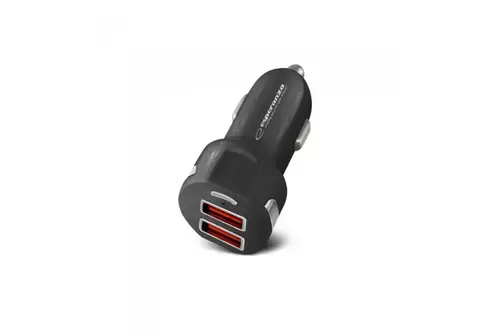 Incarcator auto Esperanza EZC110K, 36W, 2x USB-A (Negru)