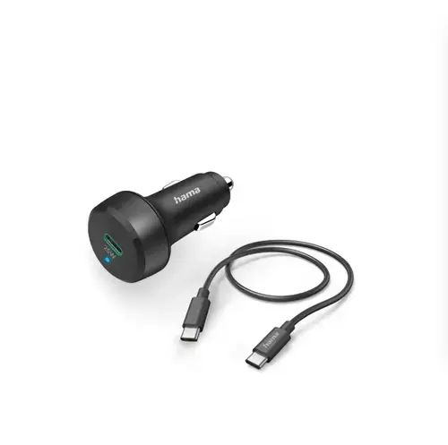 Incarcator auto Hama USB-C, PD 25W, 1 m (Negru)