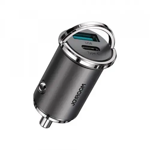 Incarcator auto Joyroom C-A35, 45W, 1 x USB-A, 1 x USB-C (Gri)