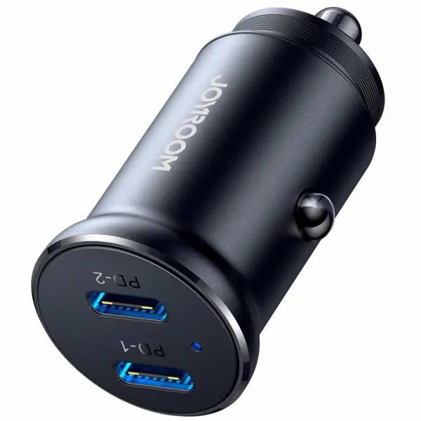 Incarcator Auto Joyroom JR-CCN06, 30W, 3A, 2 x USB-C, Negru