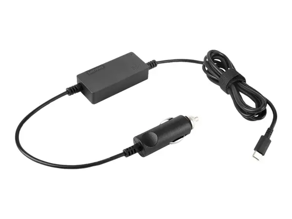 Incarcator auto laptop Lenovo 65W, Type-C Negru, 65 W