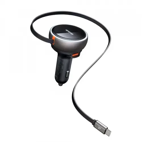 Incarcator auto McDodo CC-4850, 80W, 3A, 1 x USB-A - 1 x USB-C (Negru)