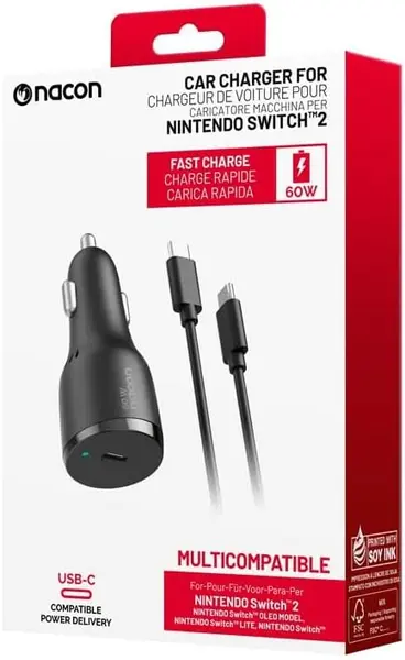 Încărcător auto Nacon - 60W (Nintendo Switch 2)