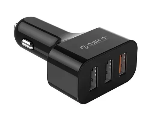Incarcator auto Orico UCH-Q3, 35W, 3xUSB (Negru)