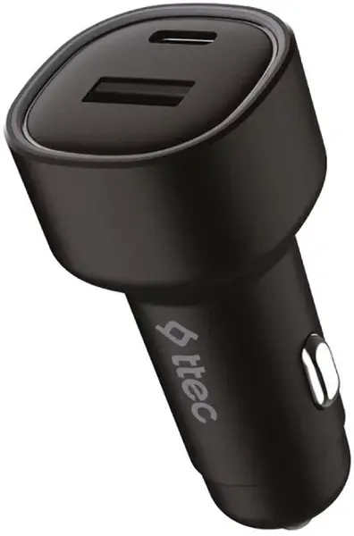 Încărcător auto ttec - SmartCharger Duo PD, USB-C/USB-A, 83W, negru