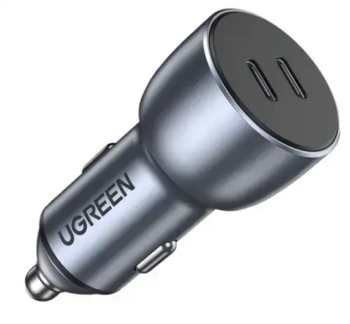 Incarcator Auto UGREEN CD213, 36W, 3A, 2 x USB-C, Gri