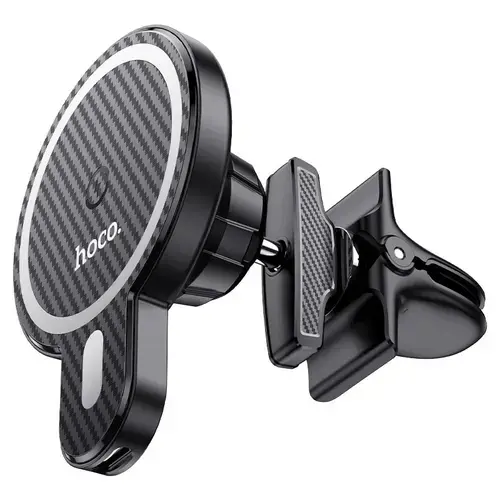 Incarcator Auto Wireless HOCO CA85, Quick Charge, 15W, MagSafe (Negru)