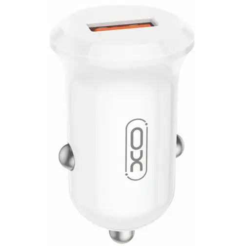 Incarcator Auto XO Design CC68, 18W, 3A, 1 x USB-A (Alb)