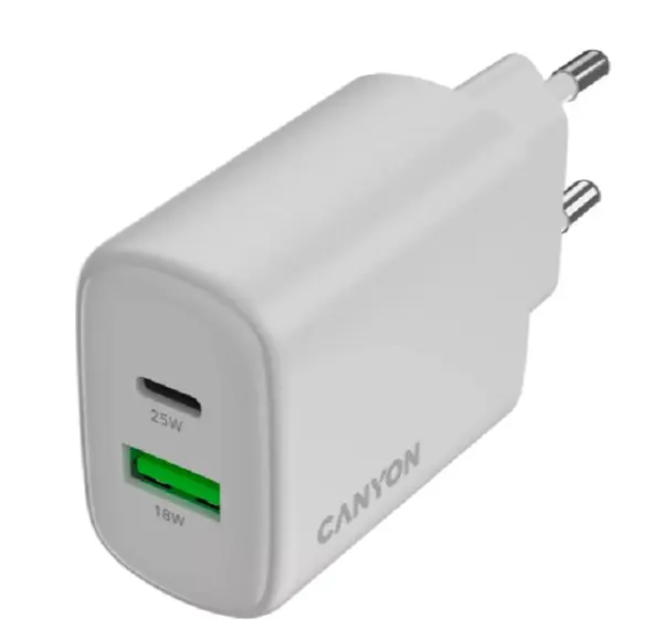 Încărcător Canyon - OnCharge 250, 25W, alb