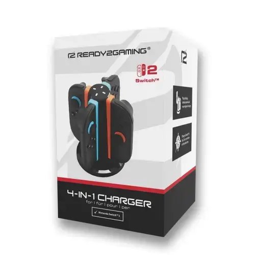 Incarcator controllere ready2gaming pentru Nintendo Switch 2, 4 in 1 (Negru)