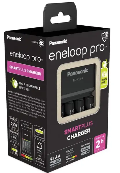 Incarcator Eneloop Smart & Quick A0114616, 4 x AA, 2500mA