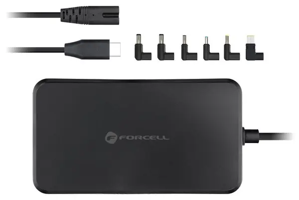 Încărcător Forcell - F-Energy E856, 90W, USB-C, 6 conectori, negru