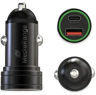 Incarcator MediaRange MRMA120, 30W, 1x USB-A si 1x USB-C (Negru)