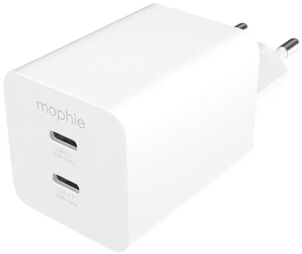 Încărcător mophie - Essentials Dual, USB-C, 50W, alb