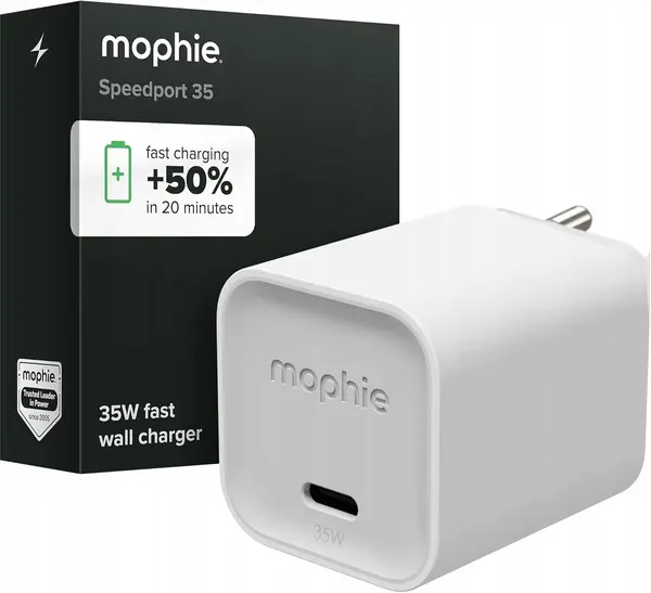 Încărcător mophie - Speedport 35, GaN USB-C 35W, alb