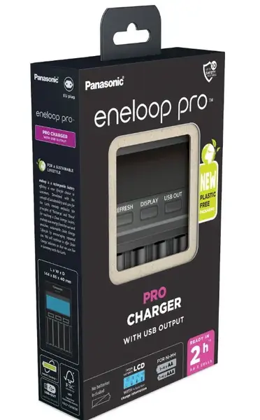 Incarcator Panasonic Eneloop A0114615, AAA / AA, BQ-CC65E ERP NEW ECO Plastic Free (1/4)