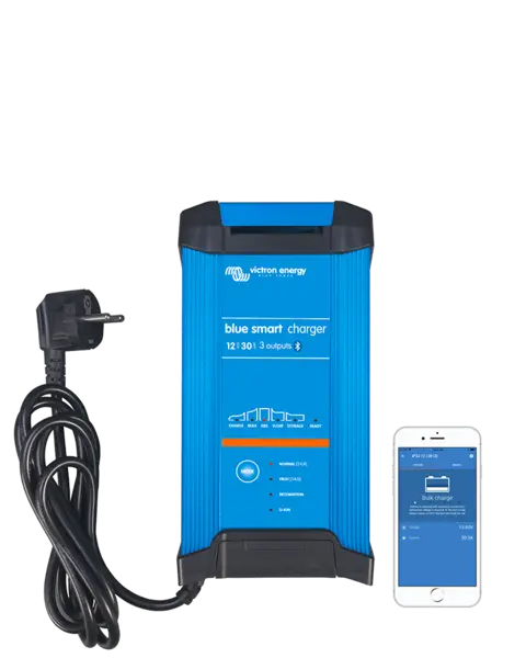 Incarcator redresor inteligent Victron Energy Blue Smart IP22 12V 30A (1 iesire), cu Bluetooth, pentru baterii auto, AGM, Gel, Li-ion si LiFePO4,