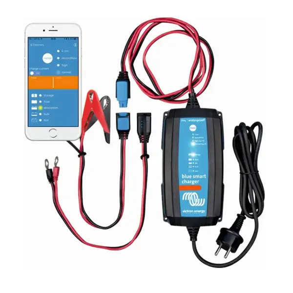 Incarcator redresor inteligent Victron Energy Blue Smart IP65 24V 5A, pentru baterii auto si moto (AGM, Gel, Li-ion, Deep Cycle), functie mentenanta