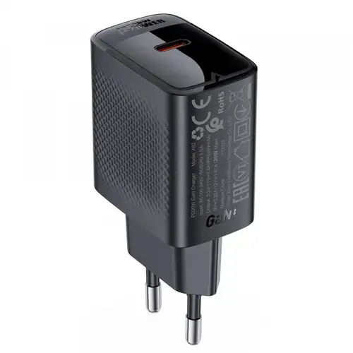Incarcator Retea Acefast A82, 20W, 3A, 1 x USB-C (Negru)