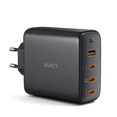 Incarcator retea Aukey PA-B7S BK, 100 W, 3x USB-C, 1x USB-A (Negru)
