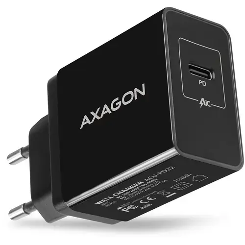 Incarcator retea Axagon ACU-PD22, 1x USB Tip-C, 22W (Negru)