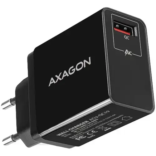 Incarcator retea AXAGON ACU-QC19, Quick Charge 3.0 + 3A, USB-A (Negru)