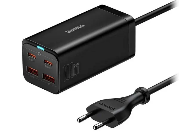 Incarcator retea Baseus, 100W, 2x USB-C, 2x USB-A, CCGP000101