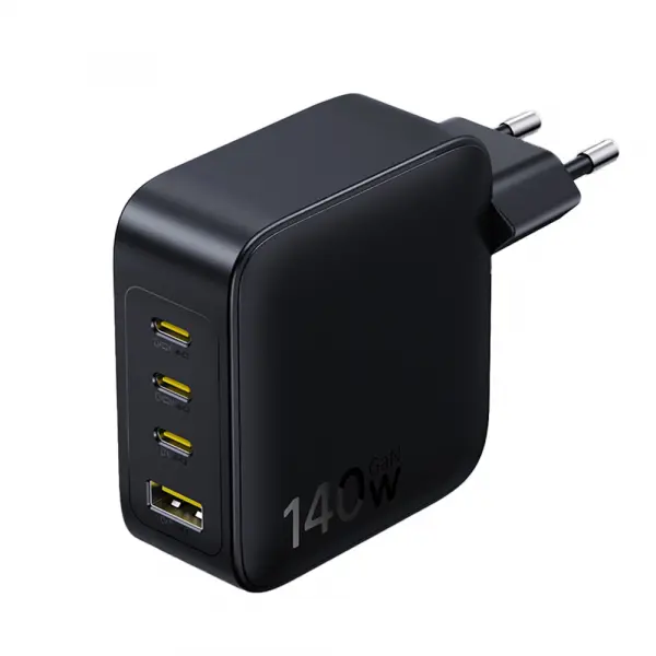 Incarcator Retea Baseus EnerFill FH11, 140W, 5A, 1 x USB-A - 3 x USB-C, Negru E0121J00