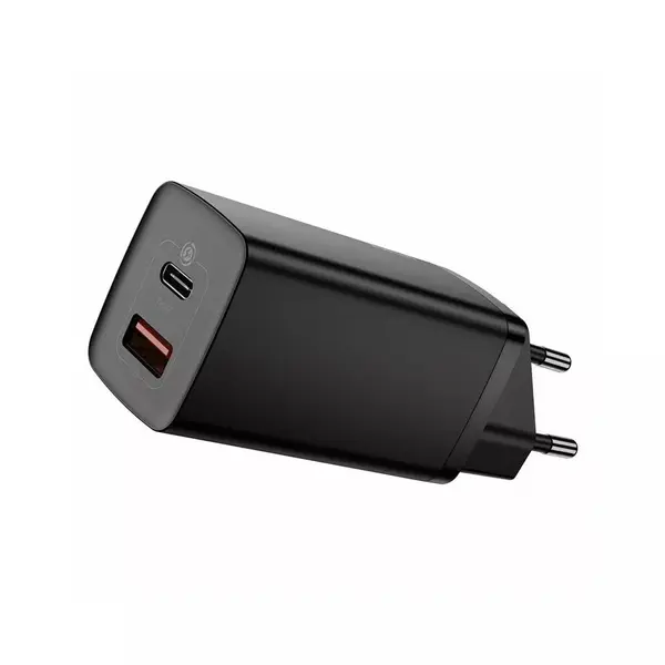 Incarcator retea Baseus GaN5 Lite, USB/USB-C, Quick Charge 3.0, 65W, Negru