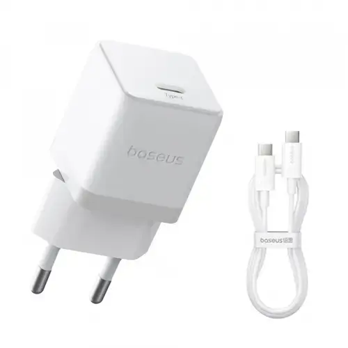 Incarcator retea Baseus Palm, 20W, 1 x USB-C (Alb)