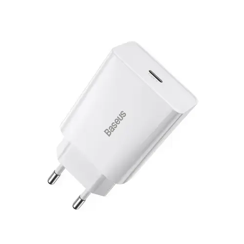 Incarcator retea Baseus, Speed Mini, USB-C, PD, 3A, 20W (Alb)