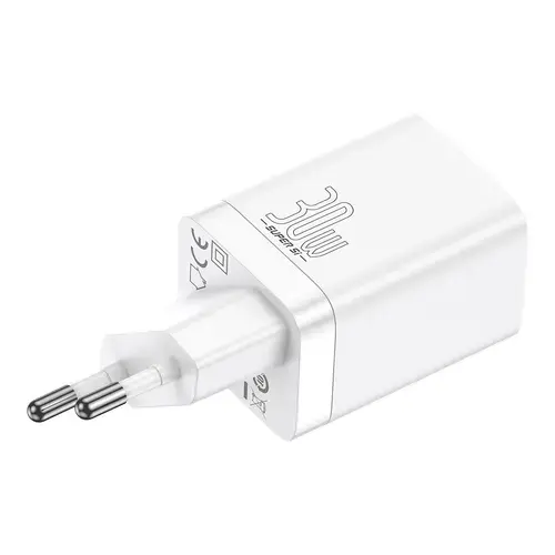 Incarcator Retea Baseus Super Si Pro, 30W, 1 x USB-A - 1 x USB-C, Negru CCSUPP-E02
